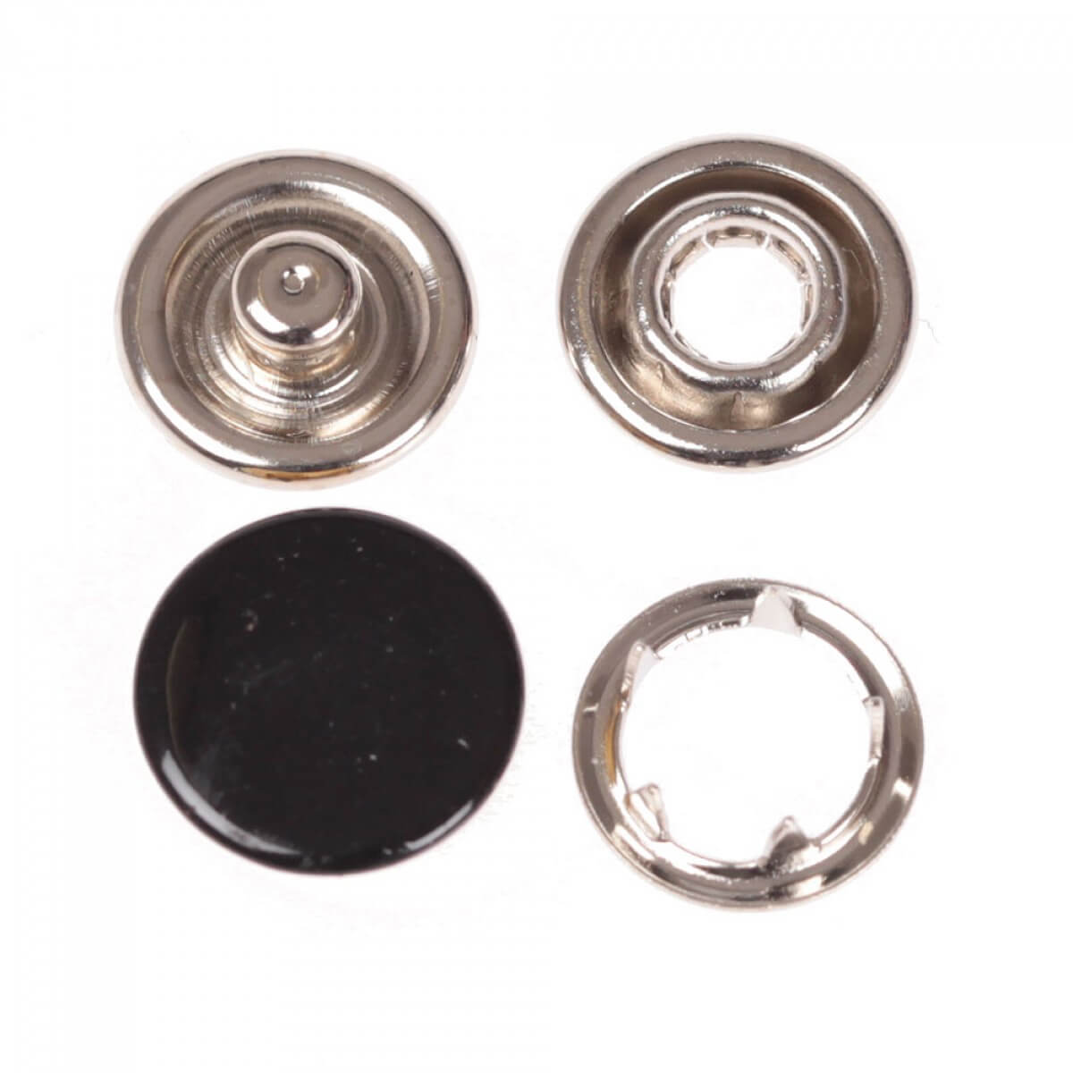 Boutons pressions métal rond - 11,5mm - Or - Accessoires Couture